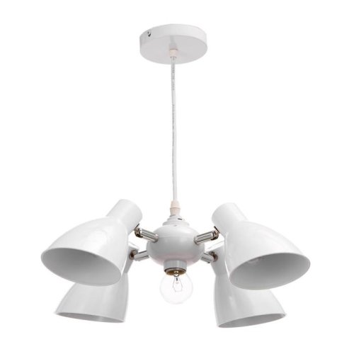 Люстра потолочная пятирожковая Е27 40Вт Белая картинка 